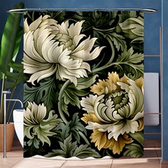 Flower Blossom Bloom Botanical Spring Nature Floral Pattern Leaves Shower Curtain 60  X 72  (medium) 