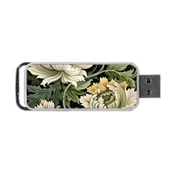 Flower Blossom Bloom Botanical Spring Nature Floral Pattern Leaves Portable Usb Flash (one Side)