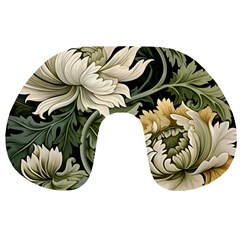 Flower Blossom Bloom Botanical Spring Nature Floral Pattern Leaves Travel Neck Pillow