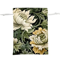 Flower Blossom Bloom Botanical Spring Nature Floral Pattern Leaves Lightweight Drawstring Pouch (xl)