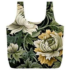 Flower Blossom Bloom Botanical Spring Nature Floral Pattern Leaves Full Print Recycle Bag (xxl)