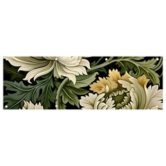 Flower Blossom Bloom Botanical Spring Nature Floral Pattern Leaves Banner And Sign 9  X 3 