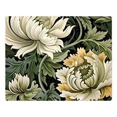 Flower Blossom Bloom Botanical Spring Nature Floral Pattern Leaves Premium Plush Fleece Blanket (large) by Maspions