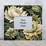 Flower Blossom Bloom Botanical Spring Nature Floral Pattern Leaves White Wall Photo Frame 5  x 7  Front