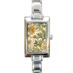 Flower Floral Pattern Floral Digital Paper Spring Flora Botanical Blossom Bloom Vintage Rectangle Italian Charm Watch