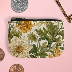 Flower Floral Pattern Floral Digital Paper Spring Flora Botanical Blossom Bloom Vintage Mini Coin Purse