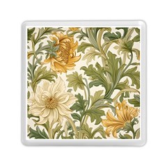 Flower Floral Pattern Floral Digital Paper Spring Flora Botanical Blossom Bloom Vintage Memory Card Reader (square)