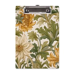 Flower Floral Pattern Floral Digital Paper Spring Flora Botanical Blossom Bloom Vintage A5 Acrylic Clipboard by Maspions