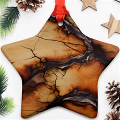 Texture Woodgrain Pattern Nature Wood Pattern Ornament (star)