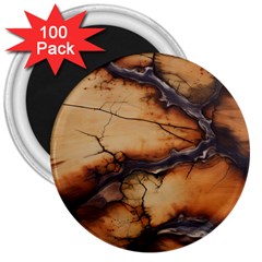 Texture Woodgrain Pattern Nature Wood Pattern 3  Magnets (100 Pack)