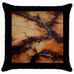 Texture Woodgrain Pattern Nature Wood Pattern Throw Pillow Case (black)