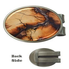 Texture Woodgrain Pattern Nature Wood Pattern Money Clips (oval) 