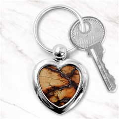 Texture Woodgrain Pattern Nature Wood Pattern Key Chain (heart) by Maspions