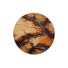 Texture Woodgrain Pattern Nature Wood Pattern Magnet 3  (round)