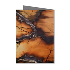 Texture Woodgrain Pattern Nature Wood Pattern Mini Greeting Cards (pkg Of 8)