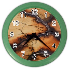 Texture Woodgrain Pattern Nature Wood Pattern Color Wall Clock by Maspions