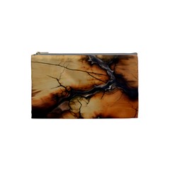 Texture Woodgrain Pattern Nature Wood Pattern Cosmetic Bag (small) by Maspions