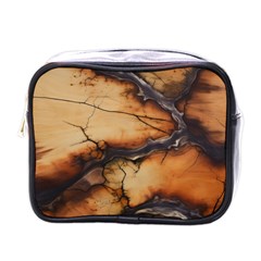 Texture Woodgrain Pattern Nature Wood Pattern Mini Toiletries Bag (one Side)