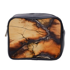 Texture Woodgrain Pattern Nature Wood Pattern Mini Toiletries Bag (two Sides)