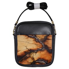 Texture Woodgrain Pattern Nature Wood Pattern Girls Sling Bag