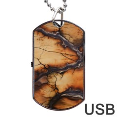 Texture Woodgrain Pattern Nature Wood Pattern Dog Tag Usb Flash (one Side)