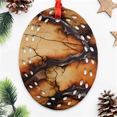 Texture Woodgrain Pattern Nature Wood Pattern Ornament (oval Filigree)