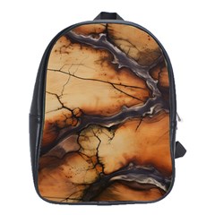 Texture Woodgrain Pattern Nature Wood Pattern School Bag (xl)