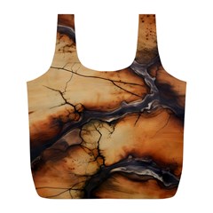 Texture Woodgrain Pattern Nature Wood Pattern Full Print Recycle Bag (l)