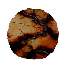 Texture Woodgrain Pattern Nature Wood Pattern Standard 15  Premium Flano Round Cushions by Maspions