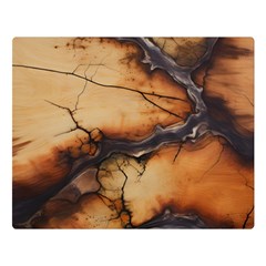 Texture Woodgrain Pattern Nature Wood Pattern Two Sides Premium Plush Fleece Blanket (large)