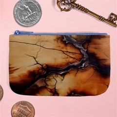 Texture Woodgrain Pattern Nature Wood Pattern Large Coin Purse