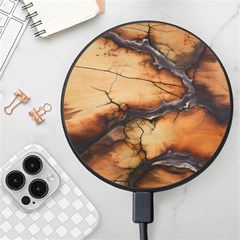 Texture Woodgrain Pattern Nature Wood Pattern Wireless Fast Charger(black) by Maspions