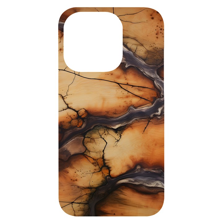 Texture Woodgrain Pattern Nature Wood Pattern iPhone 14 Pro Black UV Print Case