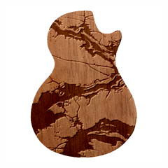 Texture Woodgrain Pattern Nature Wood Pattern Guitar Shape Wood Guitar Pick Holder Case And Picks Set by Maspions