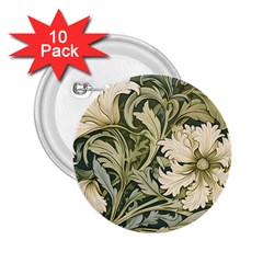 Flower Floral Pattern Floral Digital Paper Spring Flora Botanical Blossom Bloom Vintage Art 2 25  Buttons (10 Pack) 