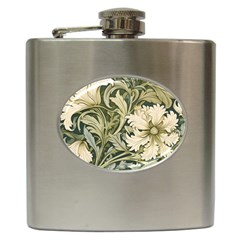 Flower Floral Pattern Floral Digital Paper Spring Flora Botanical Blossom Bloom Vintage Art Hip Flask (6 Oz)