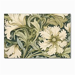 Flower Floral Pattern Floral Digital Paper Spring Flora Botanical Blossom Bloom Vintage Art Postcard 4 x 6  (pkg Of 10)