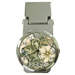 Flower Floral Pattern Floral Digital Paper Spring Flora Botanical Blossom Bloom Vintage Art Money Clip Watches