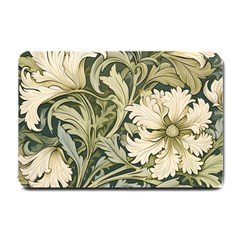 Flower Floral Pattern Floral Digital Paper Spring Flora Botanical Blossom Bloom Vintage Art Small Doormat by Maspions