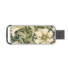 Flower Floral Pattern Floral Digital Paper Spring Flora Botanical Blossom Bloom Vintage Art Portable Usb Flash (one Side)