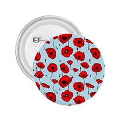 Poppies Flowers Red Seamless Pattern 2 25  Buttons