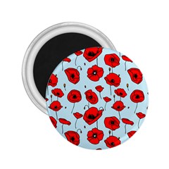 Poppies Flowers Red Seamless Pattern 2 25  Magnets