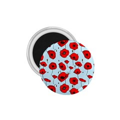 Poppies Flowers Red Seamless Pattern 1 75  Magnets