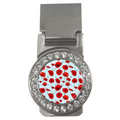 Poppies Flowers Red Seamless Pattern Money Clips (cz) 