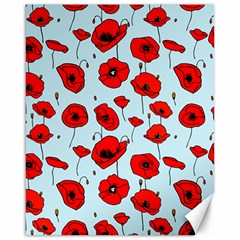 Poppies Flowers Red Seamless Pattern Canvas 16  X 20  by Maspions