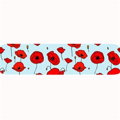 Poppies Flowers Red Seamless Pattern Large Bar Mat