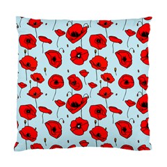 Poppies Flowers Red Seamless Pattern Standard Cushion Case (two Sides)