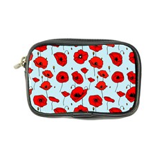 Poppies Flowers Red Seamless Pattern Coin Purse