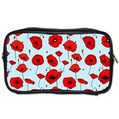 Poppies Flowers Red Seamless Pattern Toiletries Bag (one Side)