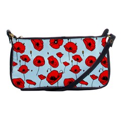 Poppies Flowers Red Seamless Pattern Shoulder Clutch Bag